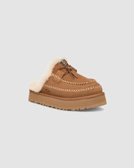 UGG Lace Bow Platform Slippers