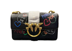 Pinko Mini Love Bag with Graffiti Print (Mirror)
