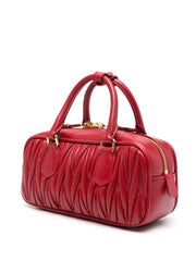 Miu Miu Arcadie matelassé leather bag |Red (Mirror)