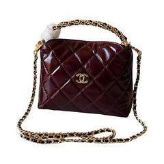 Chanel Mini Top Handle Flap Bag (Mirror)