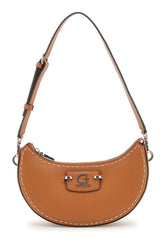 GUESS Nastra Top Zip Shoulder Bag Caramel
