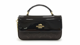Coach Mini Top Handle Flap Bag - Black