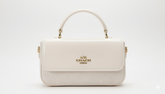 Coach Mini Top Handle Flap Bag - White