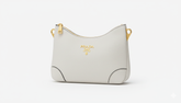 Prada Grained Leather Shoulder Bag - White