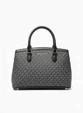 Michael Kors Signature Logo Satchel - Black (Mirror)