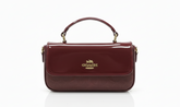 Coach Mini Top Handle Flap Bag - burgundy