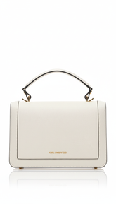 Karl Lagerfeld K/Kuilted Top Handle Bag - White