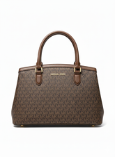 Michael Kors Signature Logo Satchel - Brown (Mirror)