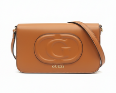 GUESS Eco Mietta 4G Logo Mini Shoulder Bag - Brown