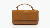 Coach Mini Top Handle Flap Bag - Tan