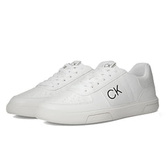 white Calvin Klein Giano sneakers feature prominent side logo branding