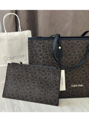Calvin Klein Jeans Black - Brown Women Shoulder Tote Bag