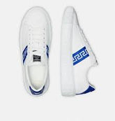 Versace Greca embroidered faux leather sneakers