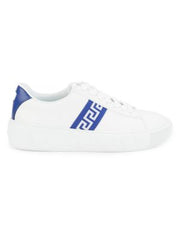 Versace Greca embroidered faux leather sneakers