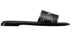 D-Lane Slide Black Calfskin with Openwork Microcannage Mot