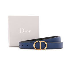 Dior logo-lettering Leather Belt | Blue
