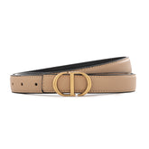 Dior logo-lettering Leather Belt | Beige
