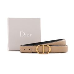 Dior logo-lettering Leather Belt | Beige