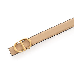 Dior logo-lettering Leather Belt | Beige