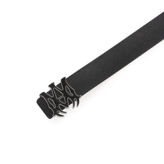 Amiri logo-buckle leather belt | Black