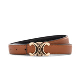 Celine Triomphe Thin Belt - camel