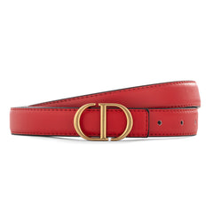 Dior logo-lettering Leather Belt | RED