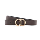 Dior logo-lettering Leather Belt | Coffee