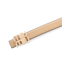Miu Miu logo-lettering Leather Belt | Beige