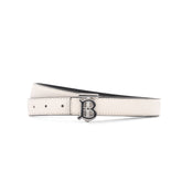 Burberry TB Monogram Leather Belt – White