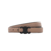 Celine Triomphe Thin Belt - dark beige