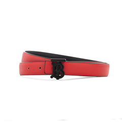 Burberry TB Monogram Leather Belt - Red