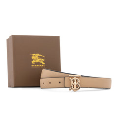 Burberry TB Monogram Leather Belt – Beige