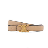 Celine Triomphe Thin Belt - light beige
