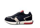 Armani Exchange Men's Retro Runner Sneaker - Navy & Red (Mirror)