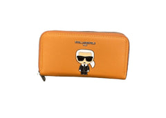 Karl Lagerfeld K/Ikonik Embellished Zip-Around Wallet - Brown (Mirror)