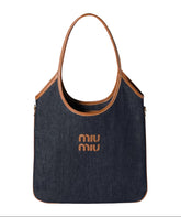 Miu Miu IVY denim bag Blue/Brandy (Mirror)