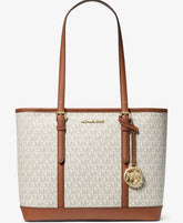 Michael Kors Jet Set Travel Large Logo Tote Bag - Off white (Mirror)