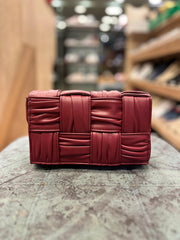 Bottega Veneta Mini Padded Cassette Bag - burgundy