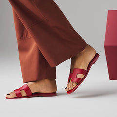 Hermès Oran Sandal - Deep Red