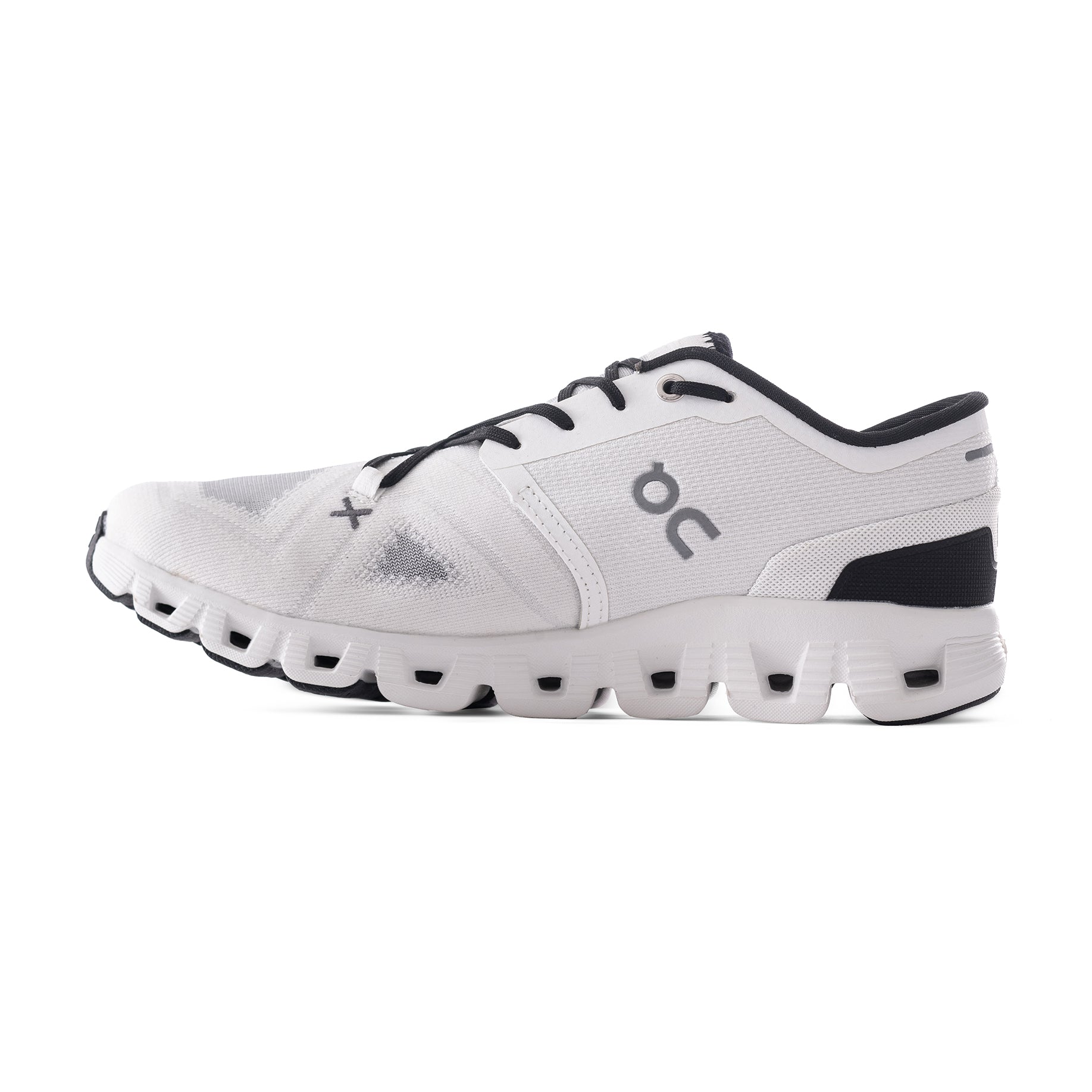 On Cloud White/Black Running Shoes (Mirror)