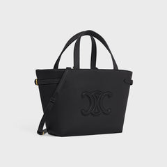 Celine Mini cabas Anais cuir Triomphe in grained calfskin - Black (Mirror)