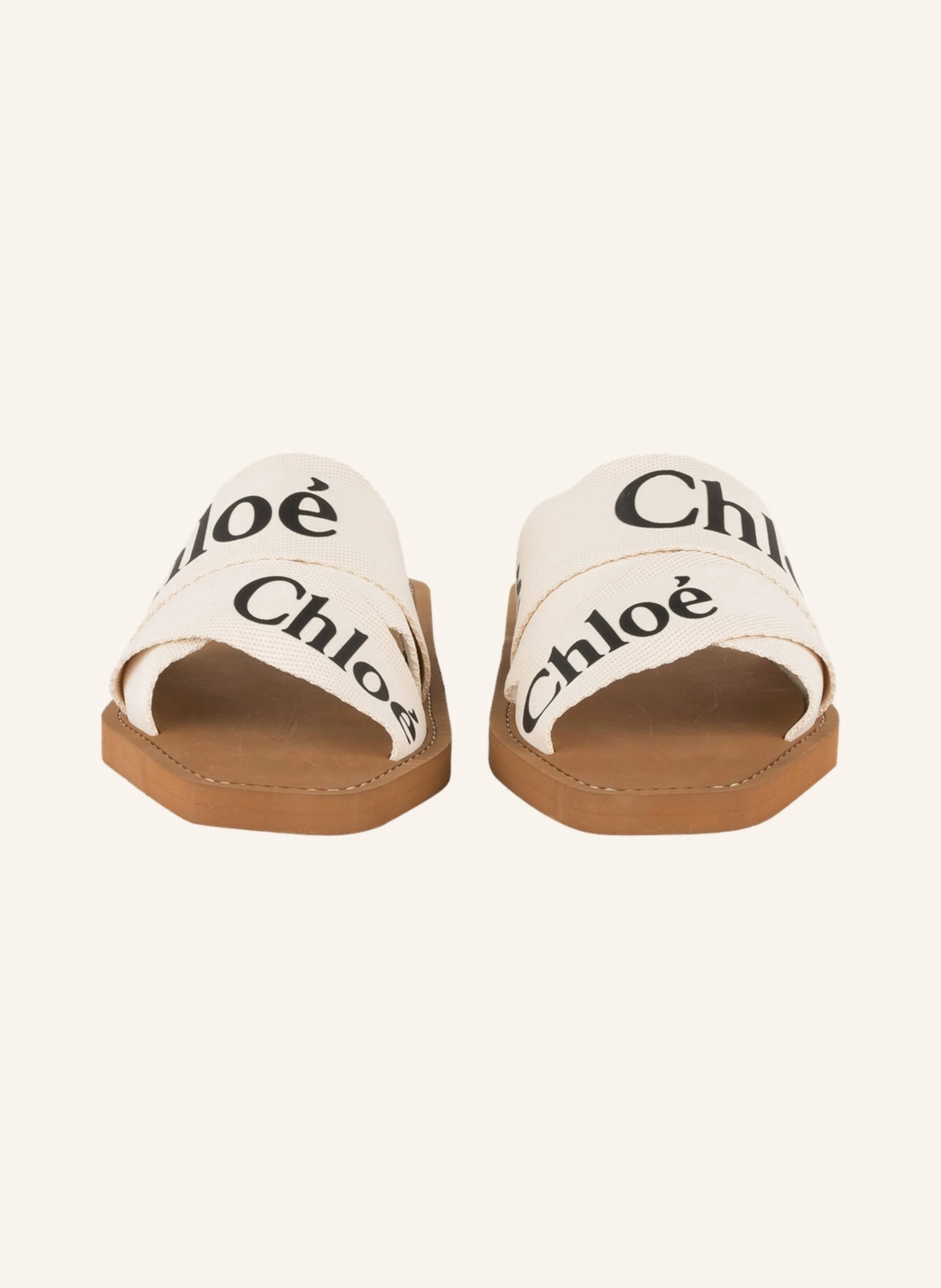 Chloé Mules Woody White/Black