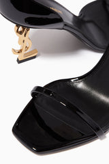 SAINT LAURENT  Opyum 85 Sandals in Patent Leather