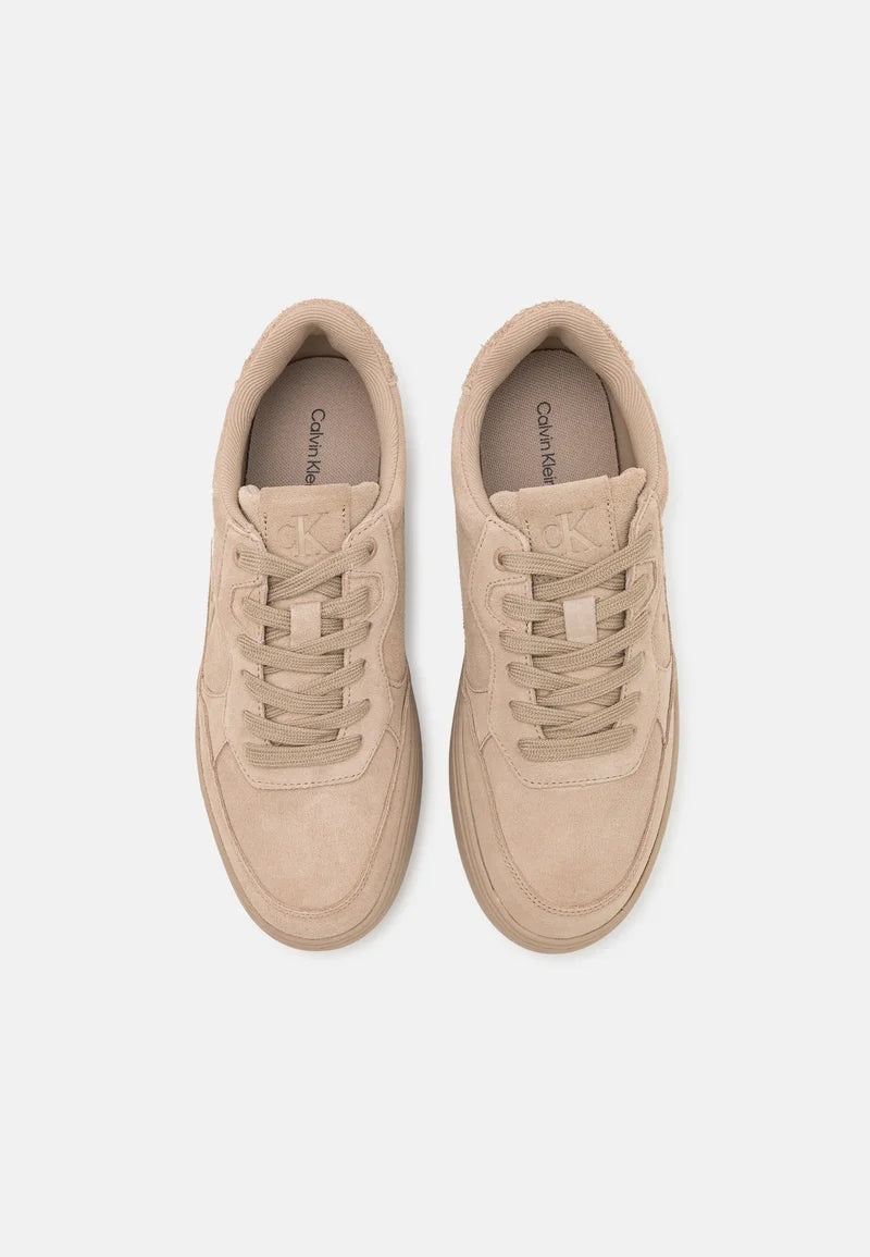 Calvin Klein Jeans Suede Cupsole Sneakers - Beige