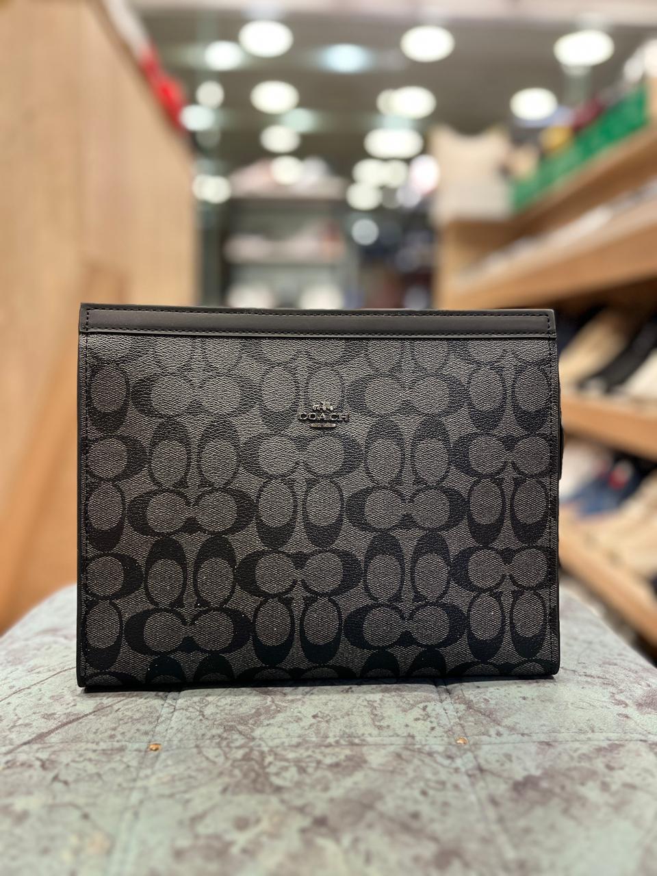 Coach Signature Pouch - Grey