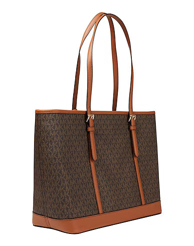 Michael Kors Jet Set Travel Large Logo Tote Bag - Brown (Mirror)