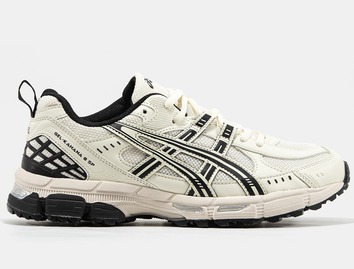 ASICS Gel-Kahana 8 sneakers in a white and black