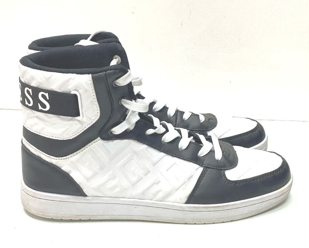 Guess High Top Black & White Athletic Shoe Men