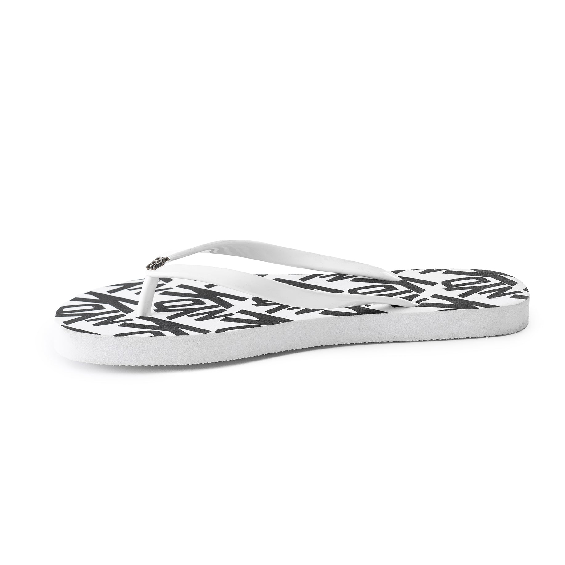 DKNY White/Black Slipper