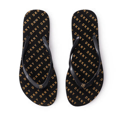 DKNY Black/Gold Slipper